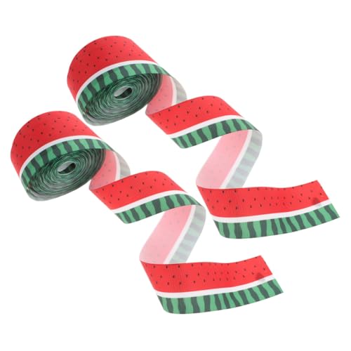 PACKOVE 2 Rollen Wassermelonen Ripsband mit Drahtkante Fruchtiges Polyesterband für Sommer-dekorationen Haarschleifen Kränze Geschenkverpackung DIY Basteln PACKOVE 2 Rollen Wassermelonen Ripsband mit Drahtkante Fruchtiges Polyesterband für Sommer-dekorationen Haarschleifen Kränze Geschenkverpackung DIY Basteln von PACKOVE