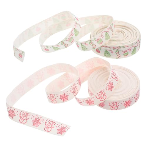PACKOVE 2 Stück Baumwoll Weihnachtsband Breit Festliche Schneemann Schneeflocke Weihnachtsbaum Muster DIY Geschenkverpackung und Dekoration für Innen und Außen PACKOVE 2 Stück Baumwoll Weihnachtsband Breit Festliche Schneemann Schneeflocke Weihnachtsbaum Muster DIY Geschenkverpackung und Dekoration für Innen und Außen von PACKOVE