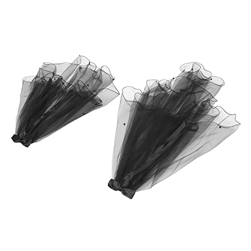 PACKOVE 2 Stück Hochzeits Schleier mit Schleife Haarschmuck für Erwachsene Schwarz für Halloween Cosplay und Partys für für Erwachsene PACKOVE 2 Stück Hochzeits Schleier mit Schleife Haarschmuck für Erwachsene Schwarz für Halloween Cosplay und Partys für für Erwachsene von PACKOVE