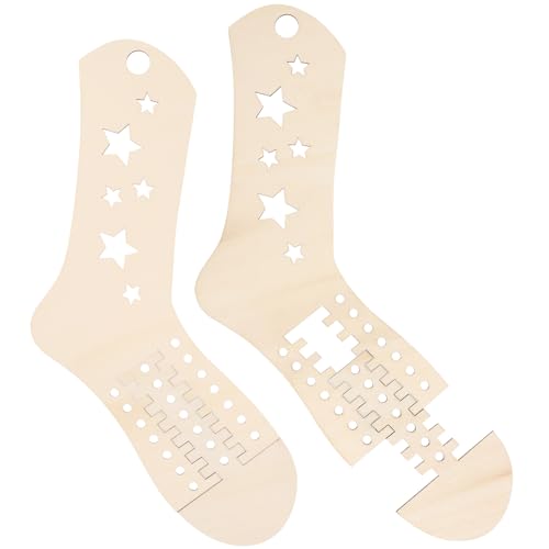 PACKOVE 2 Stück Hölzerne Sockenblocker Verstellbare Sockenstrickblocker Stricken Häkeln Strümpfe Präsentationsformen Stricksockenform-Strecken Zum Stricken Von Socken B von PACKOVE