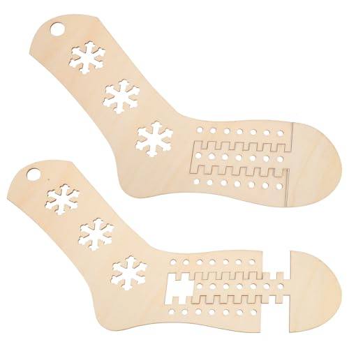 PACKOVE 2 Stück Hölzerne Sockenblocker Verstellbare Sockenstrickblocker Stricken Häkeln Strümpfe Präsentationsformen Stricksockenform-Strecken Zum Stricken Von Socken von PACKOVE