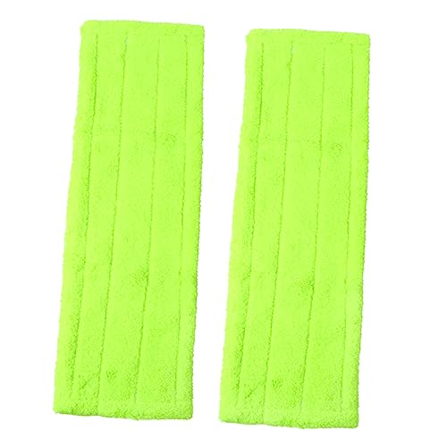 PACKOVE 2 Stück Mop -Stoffkopf Mopppads sprühen Reinigung Moppköpfe Mopps Reiniger Mikrofaser-Mopp-Nachfüllung Wischmopp Mikrofaser -Mopp Moppkopf-Nachfüllung Wischpads aus Mikrofaser Grün von PACKOVE