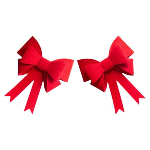 PACKOVE 2Stücke Große Weihnachtsschleifen Rote Kranzschleifen für Stilvolle Dekoration Geeignet für Weihnachtsbaum Hochzeiten Vorhänge und Autos Einfache Befestigung Design PACKOVE 2Stücke Große Weihnachtsschleifen Rote Kranzschleifen für Stilvolle Dekoration Geeignet für Weihnachtsbaum Hochzeiten Vorhänge und Autos Einfache Befestigung Design von PACKOVE