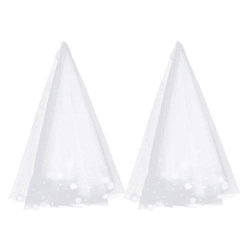 PACKOVE 2Stücke Kurzer Brautschleier Tüll Eleganter Perlenhaarschmuck für Frauen Weißer Hochzeitsaccessoire für Bräute und Brautjungfern Bequemer Exquisites Design PACKOVE 2Stücke Kurzer Brautschleier Tüll Eleganter Perlenhaarschmuck für Frauen Weißer Hochzeitsaccessoire für Bräute und Brautjungfern Bequemer Exquisites Design von PACKOVE
