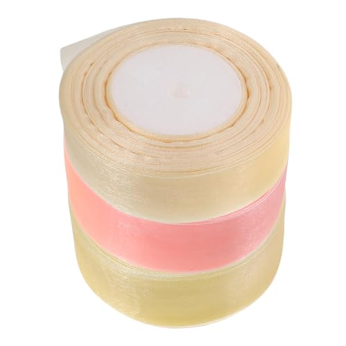 PACKOVE 3 Rollen Transparent Organza Ribbon Yards für Kuchen Dekoration und Diy Bow Making Vielseitiges und Strapazierfähiges Band für Hochzeiten Feiertage und Bastelprojekte PACKOVE 3 Rollen Transparent Organza Ribbon Yards für Kuchen Dekoration und Diy Bow Making Vielseitiges und Strapazierfähiges Band für Hochzeiten Feiertage und Bastelprojekte von PACKOVE