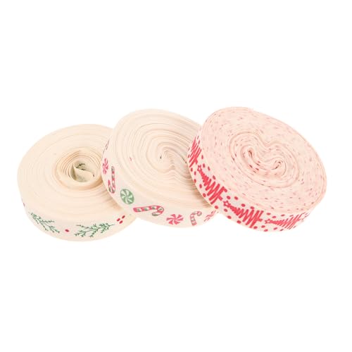 PACKOVE 3 Stück Teiliges Baumwoll-weihnachtsband Breit Lang Weiches Geschenkband für Geschenkverpackung Kranz Weihnachtsbaumdekoration Langlebig Farbecht Natürliche PACKOVE 3 Stück Teiliges Baumwoll-weihnachtsband Breit Lang Weiches Geschenkband für Geschenkverpackung Kranz Weihnachtsbaumdekoration Langlebig Farbecht Natürliche von PACKOVE