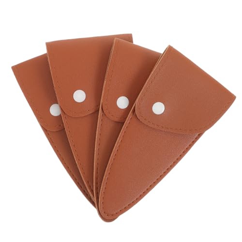 PACKOVE 4 Sätze Scherenetui Beschützer Scherenabdeckung Bewachen Pflicht Fadenschere Astschere Scherenschutzabdeckung Scherenhüllen Leder Brown 4 Stück * 4 von PACKOVE