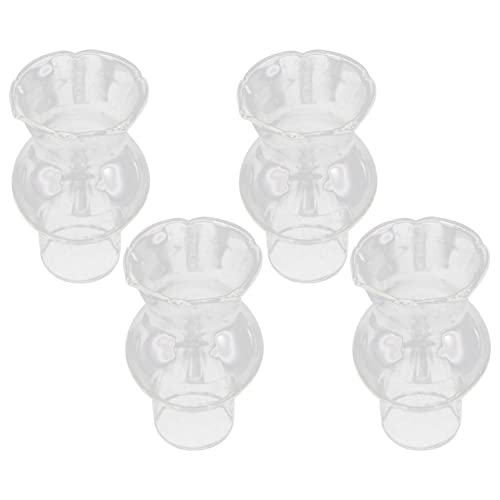 PACKOVE 4pcs Glas Öllampe Lampenschirm Ersatzglas Lampenglas Ersatz Kerosin Lampe Ersatzschirm Pendelleuchte Hängelampe Schirm Tischlampe Wandlampe Glaskugel Wohnzimmer Schlafzimmer Deko von PACKOVE