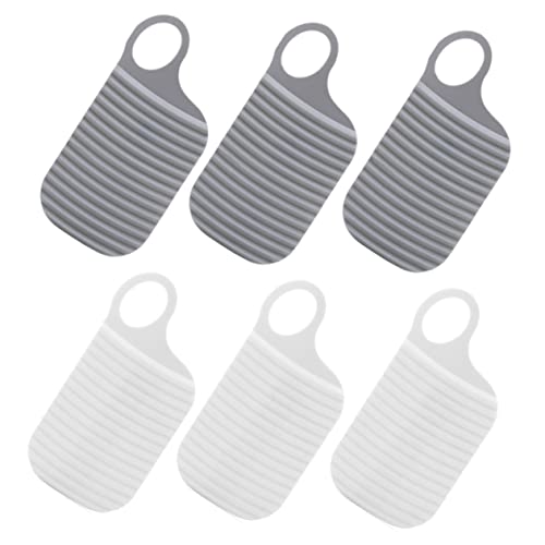 PACKOVE 6 Stück Mini-waschbrett Waschen Klein Reisen Tragbar Schrubben Wäscherei Kleidung Fussel Scheuerbrett Waschbretter Wäschesafel Handwaschbrett Waschbrett Waschbrett Sport Weiß von PACKOVE