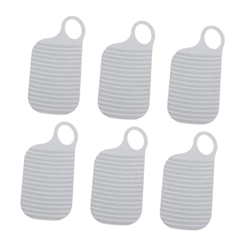 PACKOVE 6 Stück Reise Mini Waschbrett Tragbares Doppeltes Handwaschbrett mit Rillendesign für Effizientes Waschen von Kleidung für Unterwegs und Camping Platzsparend und Leicht zu von PACKOVE