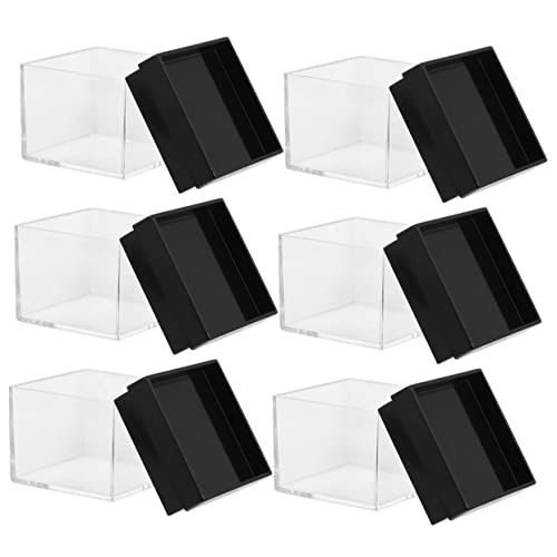 PACKOVE 6er-pack Präsentationsboxen für Mineralien und Edelsteine Kratzfest für Die Präsentation auf Dem Schreibtisch von PACKOVE