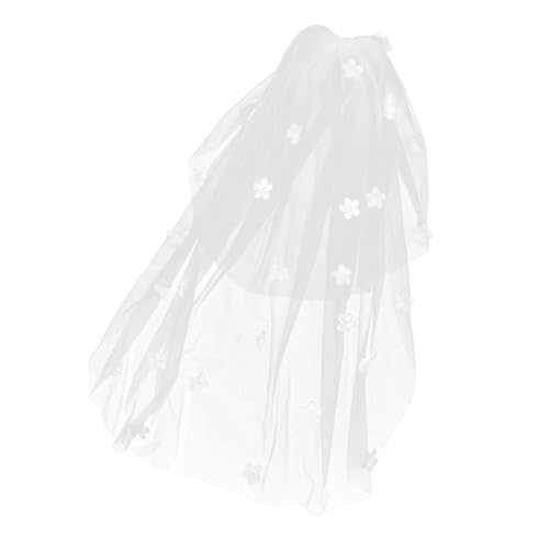PACKOVE Brautschleier mit Perlen und Blumen Langer Eleganter Hochzeitskopfputz für Verschiedene Hochzeitsstile Komfortabel und Vielseitig für Brautfrisuren und Romantische Looks PACKOVE Brautschleier mit Perlen und Blumen Langer Eleganter Hochzeitskopfputz für Verschiedene Hochzeitsstile Komfortabel und Vielseitig für Brautfrisuren und Romantische Looks von PACKOVE