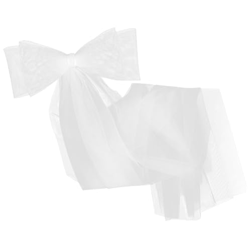PACKOVE Brautschleier mit Schleife Hochzeits Schleier für Bräute Elastischer Tüll mit Clip Bequemer und Eleganter Haarschmuck für Großen Tag PACKOVE Brautschleier mit Schleife Hochzeits Schleier für Bräute Elastischer Tüll mit Clip Bequemer und Eleganter Haarschmuck für Großen Tag von PACKOVE