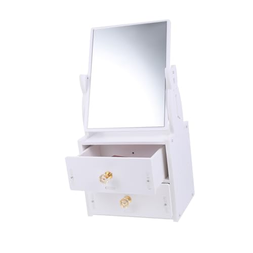 PACKOVE Desktop Kosmetikspiegel Mit Stauraum Für Makeup Hochauflösender Tischspiegel Mit Stabiler Basis Und Schmuckablage Für Schlafzimmer Und Schminktisch PACKOVE Desktop Kosmetikspiegel Mit Stauraum Für Makeup Hochauflösender Tischspiegel Mit Stabiler Basis Und Schmuckablage Für Schlafzimmer Und Schminktisch von PACKOVE