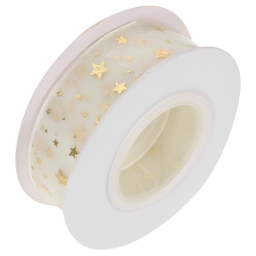 PACKOVE Geschenkband aus Seide Breit Lang Goldfarbenes Geschenkband mit Sternenmuster Vielseitiges Dekoband für Hochzeits Weihnachtsdekoration Strapazierfähig Leicht PACKOVE Geschenkband aus Seide Breit Lang Goldfarbenes Geschenkband mit Sternenmuster Vielseitiges Dekoband für Hochzeits Weihnachtsdekoration Strapazierfähig Leicht von PACKOVE