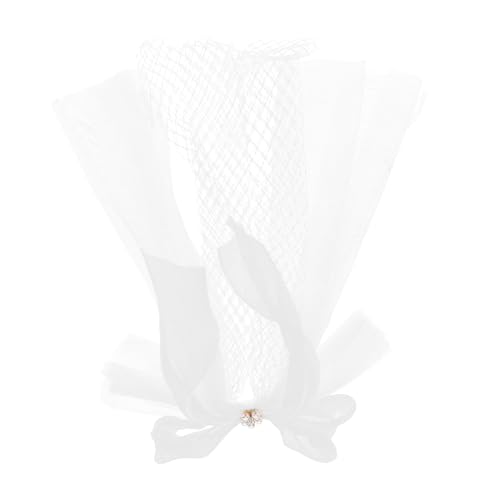 PACKOVE Kurzer Brautschleier mit Perlenverzierung Weißer Tüll Haarschmuck für Hochzeiten Junggesellenabschiede und Brautpartys Stilvolles Accessoire für Bräute und Mädchen PACKOVE Kurzer Brautschleier mit Perlenverzierung Weißer Tüll Haarschmuck für Hochzeiten Junggesellenabschiede und Brautpartys Stilvolles Accessoire für Bräute und Mädchen von PACKOVE