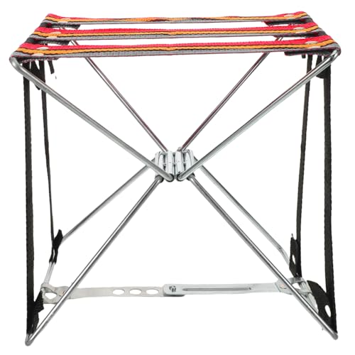 PACKOVE Faltbarer Fußhocker Kleiner Klapphocker Sitzhocker Leichter Klapphocker Klappbarer Angelstuhl Tragbarer Hocker Outdoor-hocker Zusammenklappbar Für Camping Und Reisen von PACKOVE