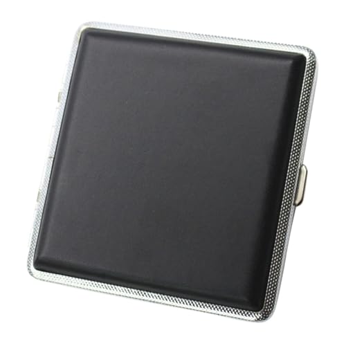 PACKOVE Metal Cigarette Case Herren Zigarettenetui Tragbar Zigaretten Metall Box Schwarz Robust Einfach zu Tragen Schützt vor Zerdrücken und Feuchtigkeit von PACKOVE