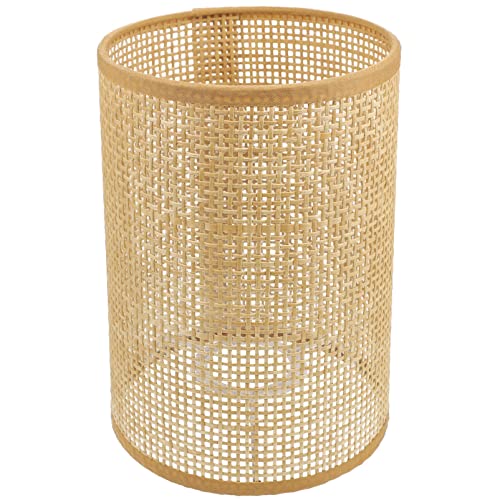 PACKOVE Rattan-Lampenschirm Gewebter Lampenschirm Zylinder-Lampenschirm Lampenschirm Ersatz-E27 Lampenschirm (20.5x14x14cm, Lampenmunddurchmesser 4,2 cm) von PACKOVE