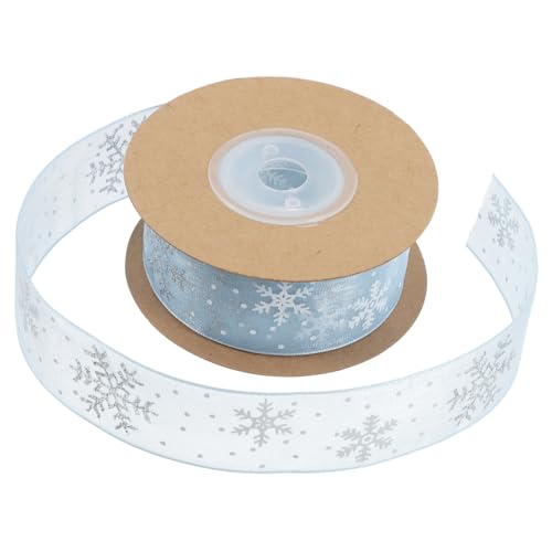PACKOVE Schneeflocken chiffonband Blau Dekoratives Geschenkband mit Elegantem Silberdruck Vielseitiges Deko band für Weihnachtsverpackung Party und DIY bastelprojekte PACKOVE Schneeflocken chiffonband Blau Dekoratives Geschenkband mit Elegantem Silberdruck Vielseitiges Deko band für Weihnachtsverpackung Party und DIY bastelprojekte von PACKOVE