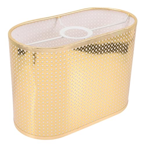 PACKOVE Stoff Lampenschirm Ersatz Kleiner Tuch Lampenschirm Ersatzschirm Oval Form Retro Tischlampenabdeckung Clip On Lampenschirm für E27 Fass Kronleuchter Tischlampe Wandlampe 25x18x13cm von PACKOVE