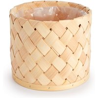 Paco Home - Blumentopf Übertopf Groß Blumenkübel Innen Pflanzentopf Set Korb Geflochten Holz Natur, 3pcs Set / Design 5 von PACO HOME