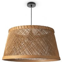 Paco Home - Deckenlampe Bambus Hängeleuchte Boho Wohnzimmer Korblampe Hängend Vintage E27 Natur (Ø42 cm), Pendelleuchte - Typ 3 von PACO HOME