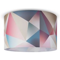 Deckenlampe Lampenschirm Stoff Pendelleuchte E27 Hängeleuchte Schlafzimmer Rund Design 4 (Ø45,5 cm), Deckenleuchte - Weiß - Paco Home von PACO HOME