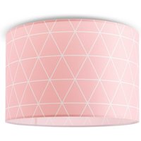 Deckenlampe Pendelleuchte Wohnzimmer Schlafzimmer Hängelampe Skandi Rauten E27 Pink (Ø38cm), Deckenleuchte - Weiß - Paco Home von PACO HOME