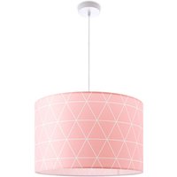 Deckenlampe Pendelleuchte Wohnzimmer Schlafzimmer Hängelampe Skandi Rauten E27 Pink (Ø38cm), Pendelleuchte - Weiß - Paco Home von PACO HOME