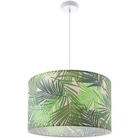 Deckenlampe Wohnzimmer Lampe Esstisch Pendelleuchte Blumen Palmen Deko E27 Pendelleuchte - Weiß, Design 3 (Ø45,5 cm) - Paco Home von PACO HOME
