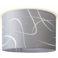 Paco Home - Deckenlampe Wohnzimmer Pendelleuchte Esstisch Lampenschirm Stoff Modern Abstrakt Design 4 (Ø45,5 cm), Deckenleuchte - Weiß von PACO HOME