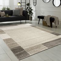 Paco Home - Designer Teppich Wohnzimmer Teppich Modern Bordüre in Braun Beige Preishammer 60x100 cm von PACO HOME