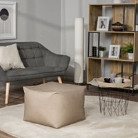 In- & Outdoor Sitzsack Wohnzimmer Sitzkissen Hocker Sitzhocker Bodenkissen Pouf Beige 3, 50x50x40 - Paco Home von PACO HOME