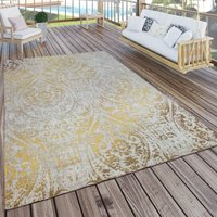 Paco Home - In- & Outdoor Teppich Modern Shabby Chic Stil Terrassen Teppich Gelb 200x280 cm von PACO HOME