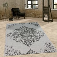 Paco Home - In- & Outdoor Teppich Vintage Design Ornamente Paisley Muster Elegant In Grau 60x100 cm von PACO HOME