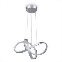 Led Pendellampe Deko Wohnzimmer Lampe Esstisch Pendelleuchte Büro Zeitlos Modern Typ 3, Chrome - Weiß - Paco Home von PACO HOME