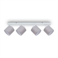 Led Pendellampe Wandlampe Deckenlampe Wohnzimmer Esszimmer Schlafzimmer Uni E14 Grau - Weiß, Wandleuchte 4xE14 - Paco Home von PACO HOME