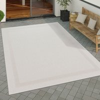Paco Home - Outdoor Teppich Flachgewebe in Sisal-Optik mit Bordüre UV-beständig robust 80x250 cm, Weiß Paco Home - Outdoor Teppich Flachgewebe in Sisal-Optik mit Bordüre UV-beständig robust 80x250 cm, Weiß von PACO HOME
