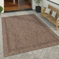 Paco Home - Outdoor Teppich Flachgewebe in Sisal-Optik mit Bordüre UV-beständig robust Braun, 300x400 cm von PACO HOME