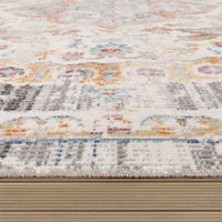 Paco Home - Outdoor Teppich Wetterfest Balkon Küche Orient Muster Modern Bordüre Grau Beige 160 cm Rund von PACO HOME