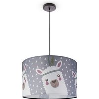 Paco Home Deckenlampe Kinderzimmer Pendelleuchte Babyzimmer Feuerwehr Straße Polizei E27 Pendelleuchte - Schwarz, Design 8 (Ø45,5 cm) von PACO HOME