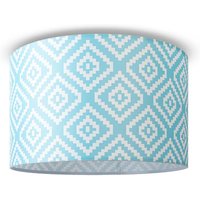 Deckenlampe Lampenschirm Stoff Pendelleuchte E27 Hängeleuchte Schlafzimmer Rund Design 6 (Ø45,5 cm), Deckenleuchte - Weiß - Paco Home von PACO HOME