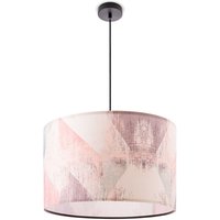 Deckenlampe Lampenschirm Stoff Pendelleuchte E27 Hängeleuchte Schlafzimmer Rund Pendelleuchte - Schwarz, Design 5 (Ø45,5 cm) - Paco Home von PACO HOME