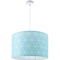 Deckenlampe Lampenschirm Stoff Pendelleuchte E27 Hängeleuchte Schlafzimmer Rund Pendelleuchte - Weiß, Design 9 (Ø45,5 cm) - Paco Home von PACO HOME