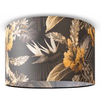 Paco Home - Deckenlampe Wohnzimmer Lampe Esstisch Pendelleuchte Blumen Palmen Deko E27 Design 6 (Ø45,5 cm), Deckenleuchte - Schwarz von PACO HOME