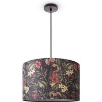 Paco Home - Deckenlampe Wohnzimmer Lampe Esstisch Pendelleuchte Blumen Palmen Deko E27 Pendelleuchte - Schwarz, Design 5 (Ø45,5 cm) von PACO HOME