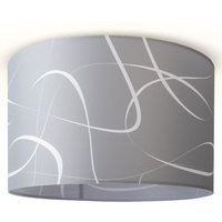 Deckenlampe Wohnzimmer Pendelleuchte Esstisch Lampenschirm Stoff Modern Abstrakt Design 4 (Ø45,5 cm), Deckenleuchte - Weiß - Paco Home von PACO HOME