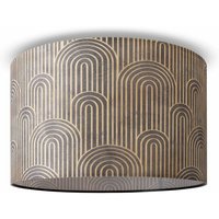 Deckenlampe Wohnzimmer Pendelleuchte Esstisch Lampenschirm Stoff Modern Abstrakt Design 9 (Ø45,5 cm), Deckenleuchte - Schwarz - Paco Home von PACO HOME