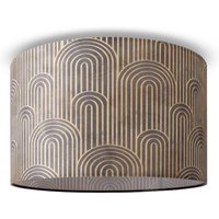 Deckenlampe Wohnzimmer Pendelleuchte Esstisch Lampenschirm Stoff Modern Abstrakt Design 9 (Ø45,5 cm), Deckenleuchte - Schwarz - Paco Home von PACO HOME